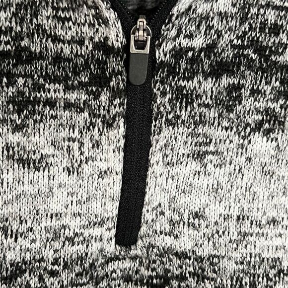 *2/$30* Lands’ End Women’s sweater fleece quarter zip pullover in ombré stripe - Picture 4 of 4